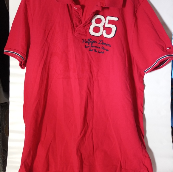 Tommy Hilfiger Denim XXL red Polo - Picture 1 of 5